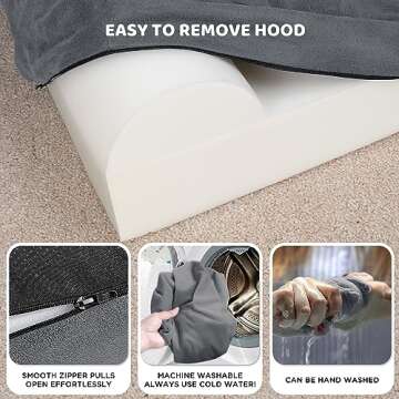 DREAMANIA Orthopedic Dog Bed for Medium, Large and Extra Large Dogs, Luxury Foam Pet Bed Mat with Durable Removable Cover, Non-Slip Bottom, Machine Washable (XXL(50.2"x36.6"x3.7"))