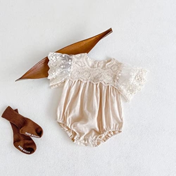 Cute Baby Girls Lace Romper for Summer Photoshoots