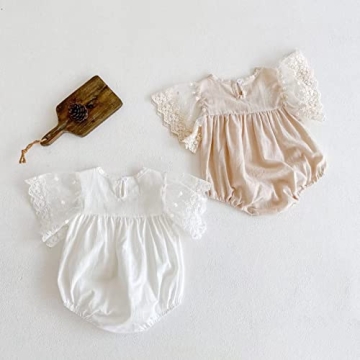 Cute Baby Girls Lace Romper for Summer Photoshoots