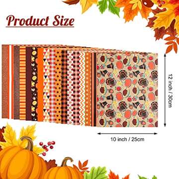 Chinco 17 Sheets Valentine's Day Heat Transfer Vinyl HTV Iron on Vinyl Buffalo Plaid Sheets Fall Glitter Heat Press Vinyl Bundle for DIY Fabrics Shirts 12 x 10 Inch(Classic Styles)