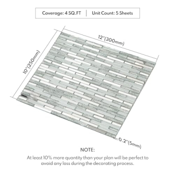 Lovdeco Peel and Stick Glass Mirror Tiles for Decor