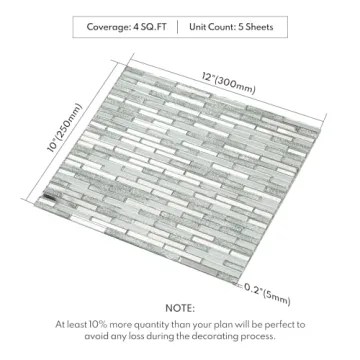 Lovdeco Peel and Stick Glass Mirror Tiles for Decor