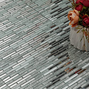 Lovdeco Peel and Stick Glass Mirror Tiles for Decor