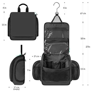 Hanging Travel Toiletry Bag - Compact, Durable & Versatile