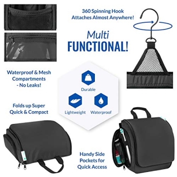 Hanging Travel Toiletry Bag - Compact, Durable & Versatile