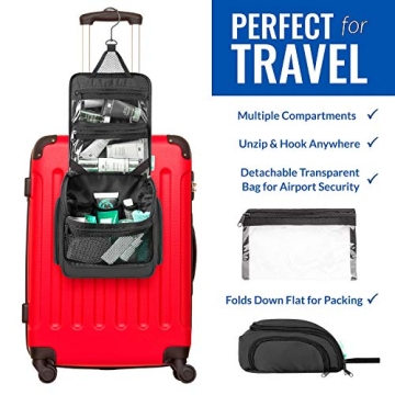 Hanging Travel Toiletry Bag - Compact, Durable & Versatile