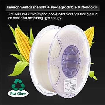 eSUN PLA Luminous Rainbow Filament 1.75mm for 3D Printers