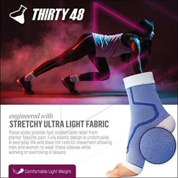 Thirty48 Plantar Fasciitis Support Socks for Pain Relief
