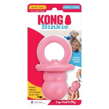 KONG Puppy Binkie - Durable Pacifier Dog Toy for Puppies