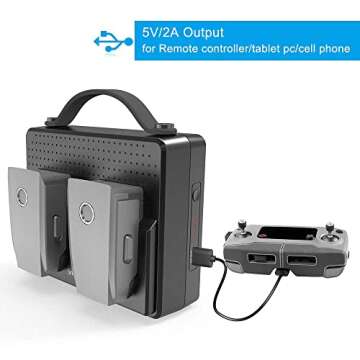 Smatree Mavic 2 Pro 148Wh Portable Charging Station High Speed Docking Compatible for DJI Mavic 2 Pro/Mavic 2 Zoom Drone Intelligent Flight Battery