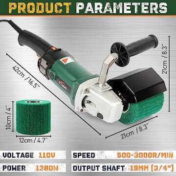 KUIMIT Handheld Metal Burnishing Machine - Powerful Electric Sander