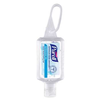 PURELL Advanced Hand Sanitizer Refreshing Gel for Workplaces, Clean Scent, 1 Fl Oz Travel Size Flip-Cap Bottle with Jelly Wrap Carrier and Display Bowl (Pack of 25) – 3900-25-BWL