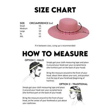 Lack of Color Women's Sierra Rose Wide-Brimmed Wool Boater Hat (Rose Pink, Small (55 cm))