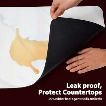 Stylish Super Absorbent Dish Drying Mat for Kitchen