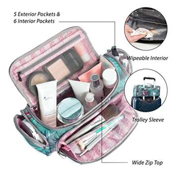 Lug Women's Trolley Cosmetic Case in Aloha Navy, Stylish & Functional