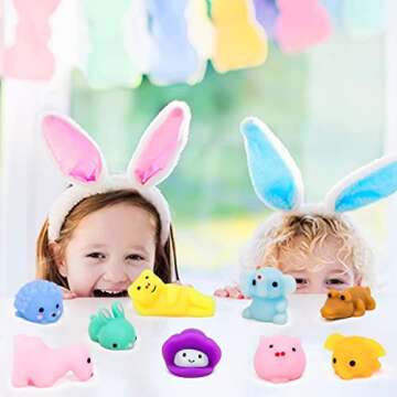 YIHONG 72 Pcs Kawaii Squishies, Mochi Squishy Toys for Kids Party Favors, Mini Stress Relief Toys for Christmas Party Favors, Classroom Prizes, Birthday Gift, Goodie Bag Stuffers