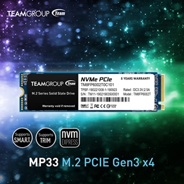 TEAMGROUP MP33 256GB High-Speed SSD for Laptops and PCs