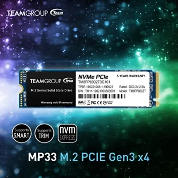 TEAMGROUP MP33 256GB High-Speed SSD for Laptops and PCs