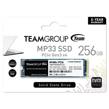 TEAMGROUP MP33 256GB High-Speed SSD for Laptops and PCs