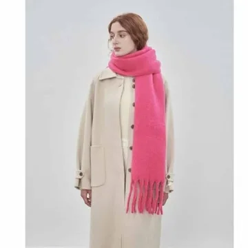 OUNIYA Large Chunky Scarf Oversized Relaxed Winter Wear