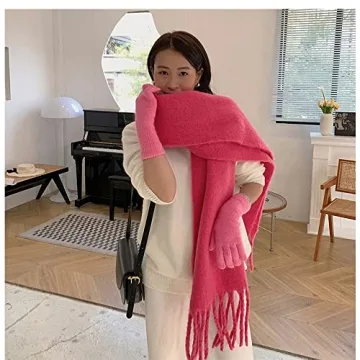 OUNIYA Large Chunky Scarf Oversized Relaxed Winter Wear
