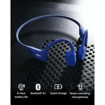 SHOKZ OpenRun (AfterShokz Aeropex) - Open-Ear Bluetooth Bone Conduction Sport Headphones - Sweat Resistant Wireless Earphones for Workouts and Running - Built-in Mic, with Headband