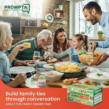 Prompta 600 Conversation Cards for Families – Fun Convo Starters Card Game for Adults and Children...