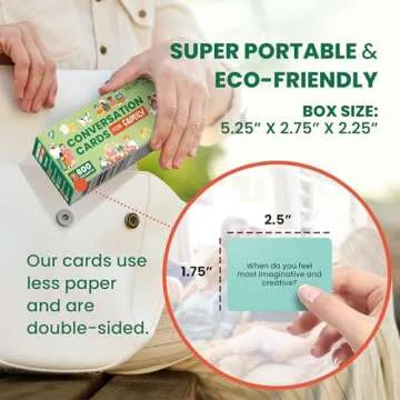 Prompta 600 Conversation Cards for Families – Fun Convo Starters Card Game for Adults and Children – Road Trip Must Have Travel Activity to Get to Know Your Family – Kids Dinner Time