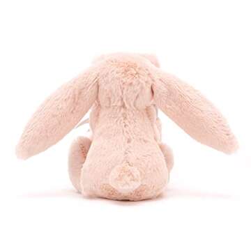 Jellycat Bashful Blush Bunny Soother, 13.5 inches - Security Blanket & Lovey for Babies - Baby Gift