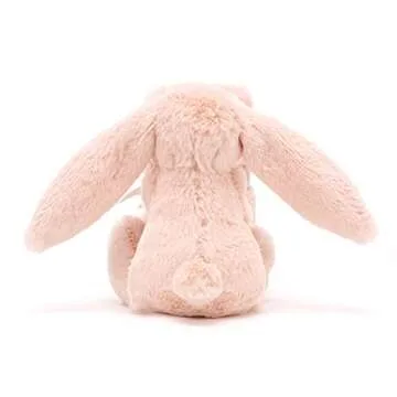 Jellycat Bashful Blush Bunny Soother, 13.5 inches - Security Blanket & Lovey for Babies - Baby Gift
