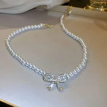 Stylish Pearl Rhinestones Choker Necklace for All Occasions