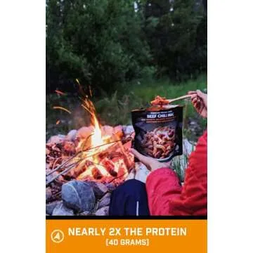 Peak Refuel Beef Chili Mac | Freeze Dried Backpacking and Camping Food | Amazing Taste | High Protein | Real Meat | Quick Prep (2 Serving Pouch)