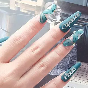 WOKOTO 120Pcs Silver Zodiac Nail Charms for Unique Nail Art