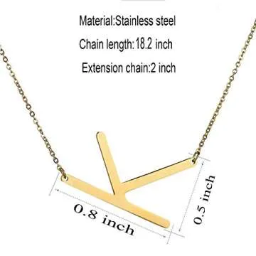 MOMOL 18K Gold Plated Personalized Initial Necklace