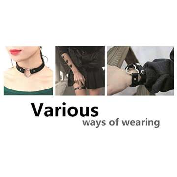 Leather Choker Collar For Women,Sexy Soft PU Leather Choker Necklace (Pink)