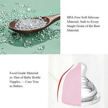 Rebekah Heat Resistant Silicone Spatula Set, Nonstick Premium Rubber Kitchen Utensil for Baking, Cooking, Mixing Tools, BPA Free, Pink