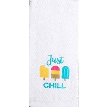 Summer Fun Cotton Dishtowel Set with Ice Cream Prints