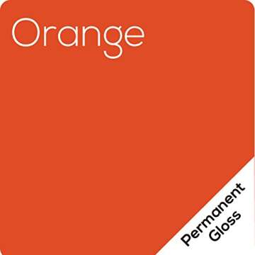 Oracal 651 Orange Adhesive Craft Vinyl for Cricut, Silhouette, Cameo ((10) Sheets)