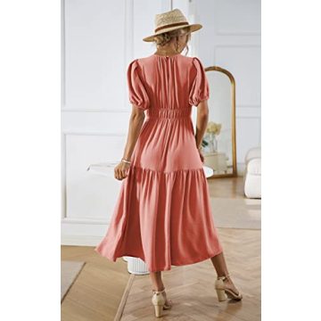 Flattering ECOWISH Summer Dress in Pink – All Sizes