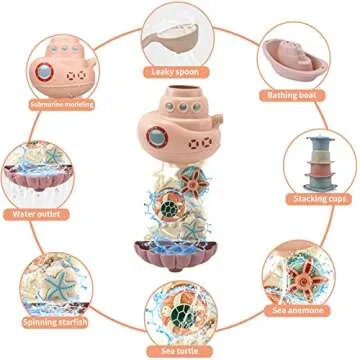 Exciting Toddler Bath Toys for Kids Ages 1-3 - 9PCS Set