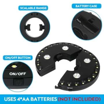 OYOCO Patio Umbrella Light 3 Brightness Modes Cordless 28 LED Lights-4 x AA Battery Operated,Umbrella Pole Light for Patio Umbrellas,Camping Tents or Indoor Use