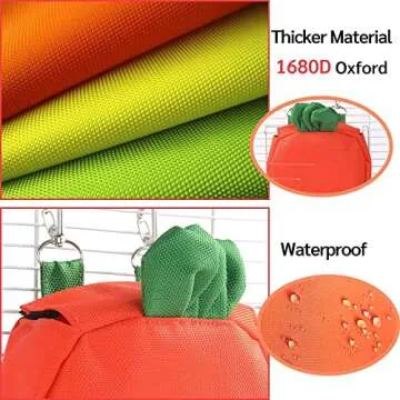 JanYoo Rabbit Food Dispensers Hay Feeder Bag for Guinea Pigs Accessories Storage Manger Hanging Capa...