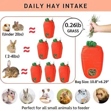JanYoo Durable Hay Feeder Bag for Guinea Pigs & Rabbits