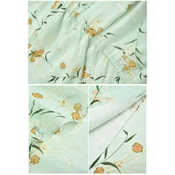 XINUO Womens Dresses Yellow Floral Maxi Dress V Neck High Waist Chiffon Beach Summer Party Casual Long Dresses