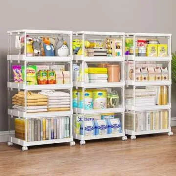 Clear Storage Bins 24Qt | Stackable & Stylish Organizers