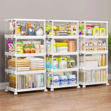 Clear Storage Bins 24Qt | Stackable & Stylish Organizers