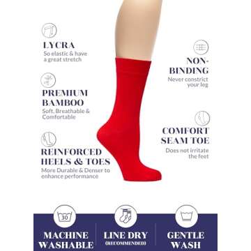 Hugh Ugoli Bamboo Dress Socks for Women - Stylish Comfort