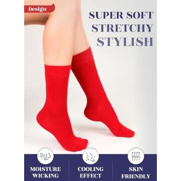 Hugh Ugoli Bamboo Dress Socks for Women - Stylish Comfort