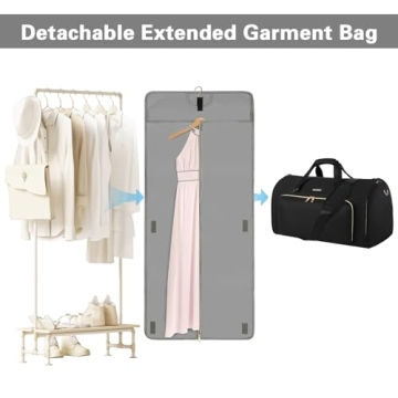 Convertible Garment Duffle Bag with Backpack Straps
