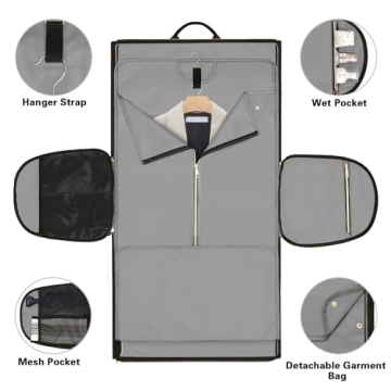 Convertible Garment Duffle Bag with Backpack Straps